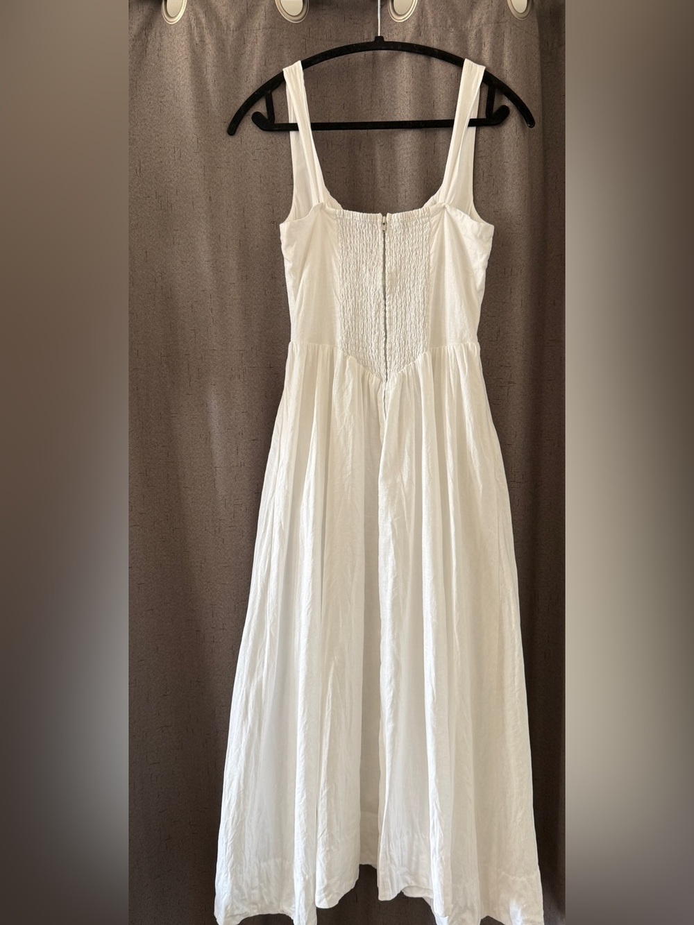 Reformation Balia Linen Midi Dress in White - Picture 3 of 6